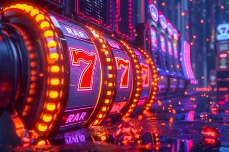 Betplays Canada glowing slot machine lucky sevens